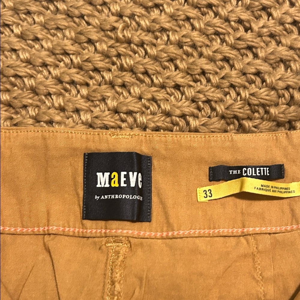 Maeve Camel Wide Leg Pants